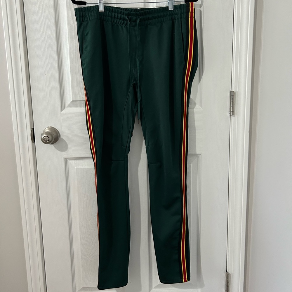 Green pacsun joggers with stripe